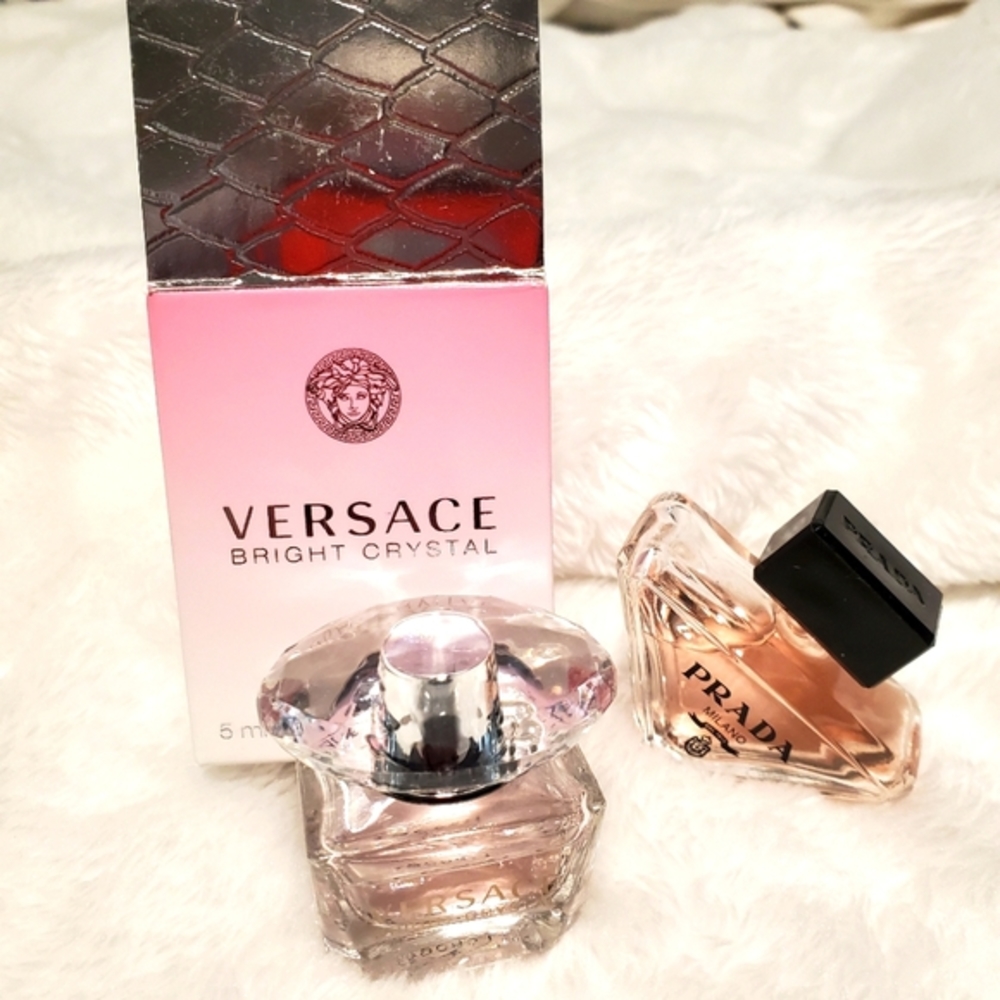 Prada paradoxe and Versace crystal mini's